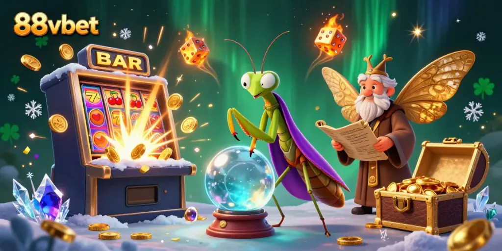 Experience thrilling moments at 88vbet with a vibrant 3D casino illustration showcasing fortune tellers and exciting games.