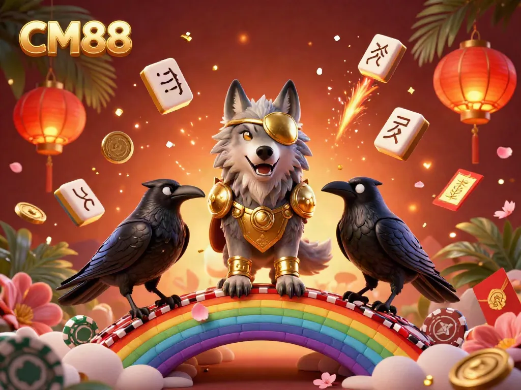 Engage with cm88 through an enchanting casino scene featuring mythological characters and vibrant gaming symbols.
