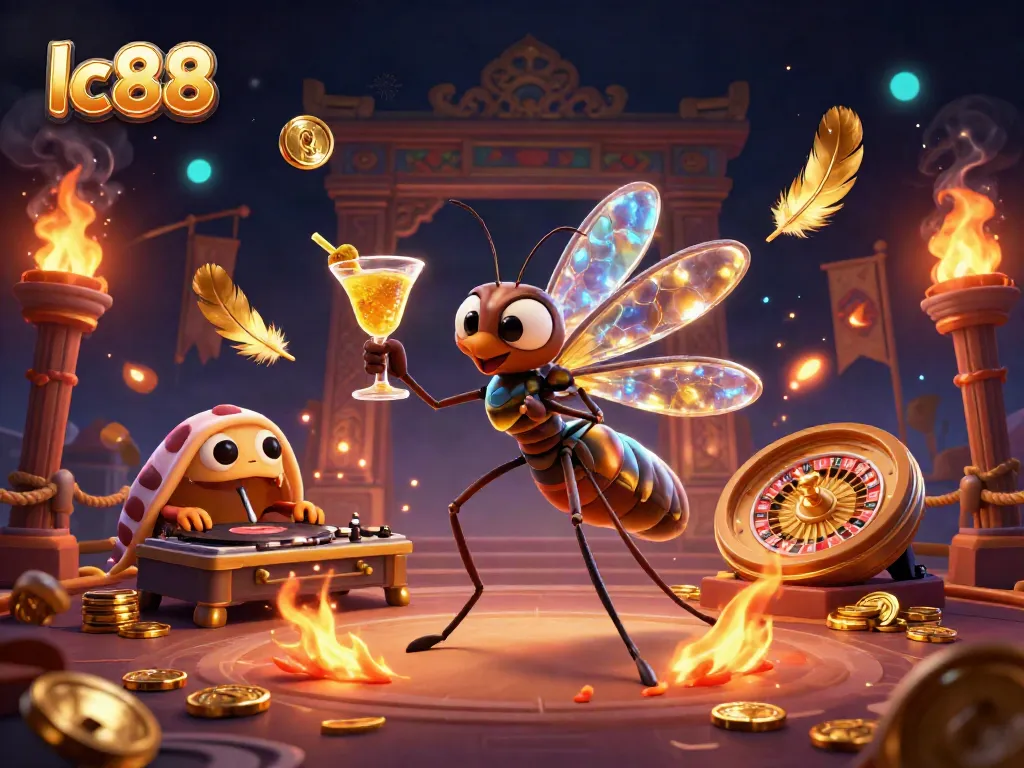 Experience the thrill of lc88 with vibrant casino illustrations featuring unique characters and gaming elements.