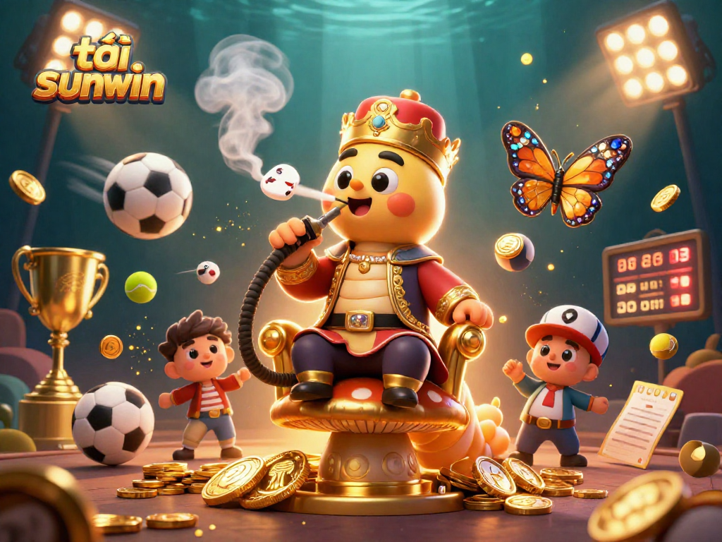 Enhance your gaming with tải sunwin, featuring vibrant 3D casino elements and energetic characters.