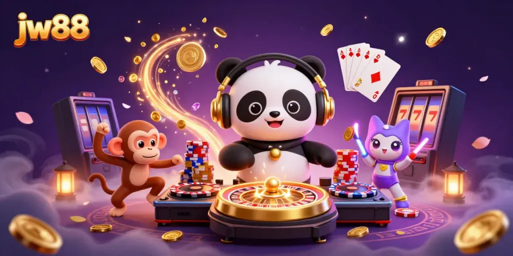 Experience the excitement of jw88 casino with vibrant characters and dazzling casino elements