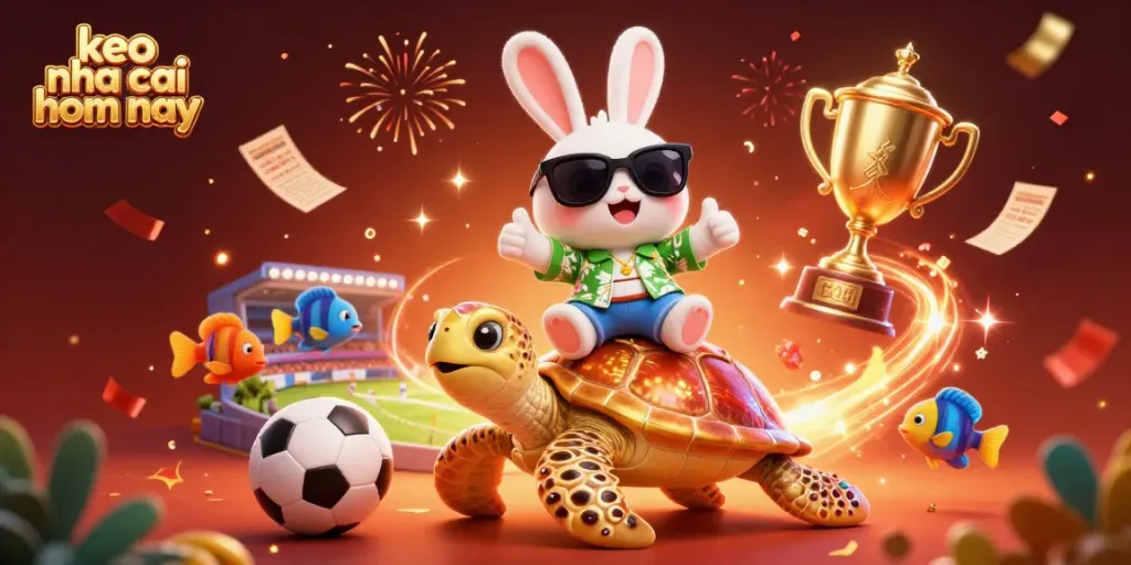Experience the excitement of keo nha cai hom nay with vibrant sports betting action in a lively illustration.