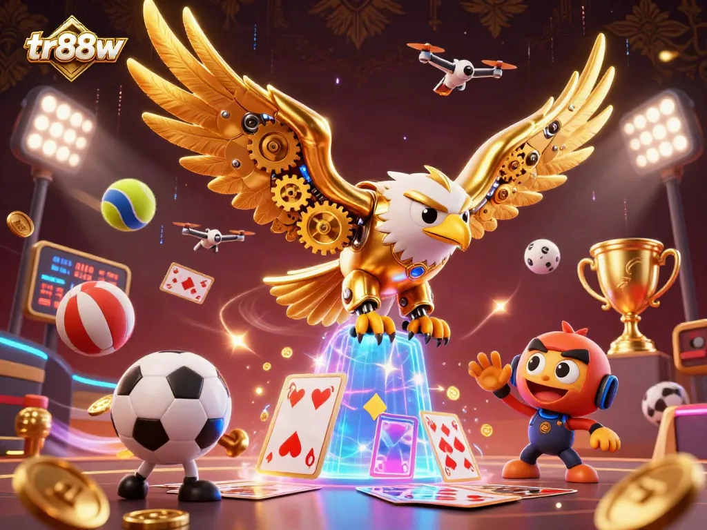 Win big with tr88w in this vibrant 3D casino scene filled with dynamic elements!