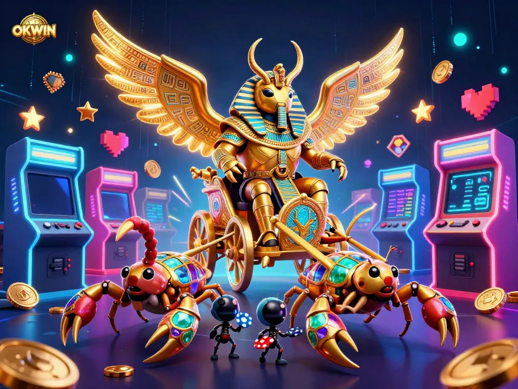 Experience thrilling gameplay at OKWIN with vibrant casino characters and dynamic game elements.