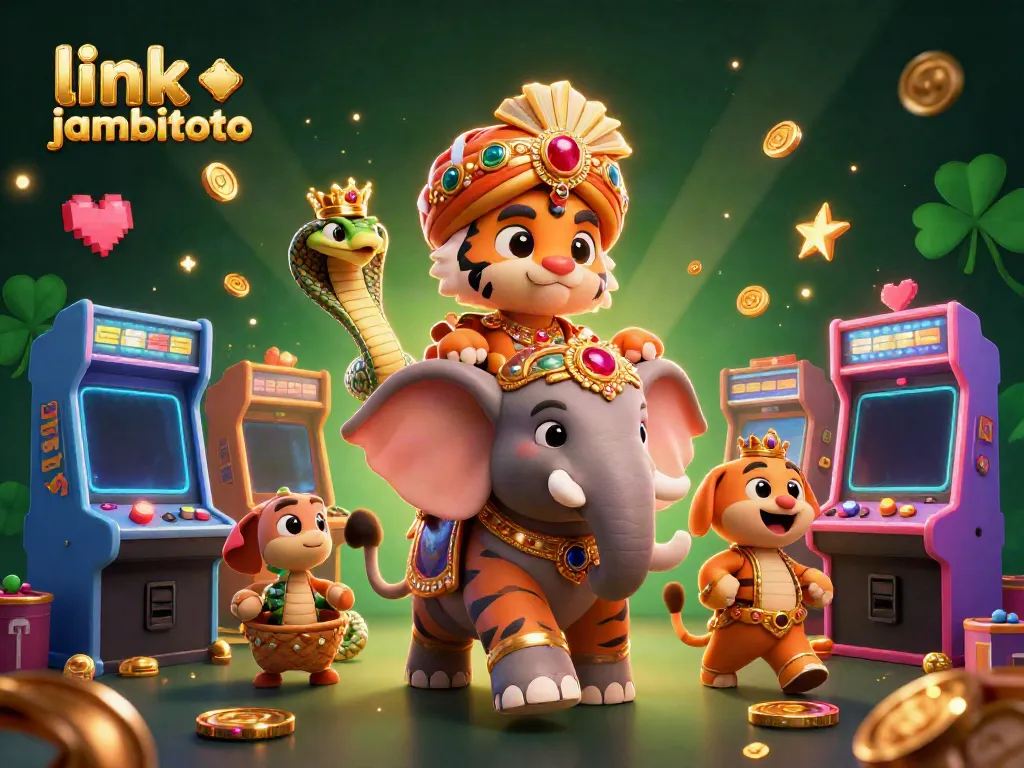 Experience the thrill of gaming at link jambitoto with vibrant characters and colorful casino elements.