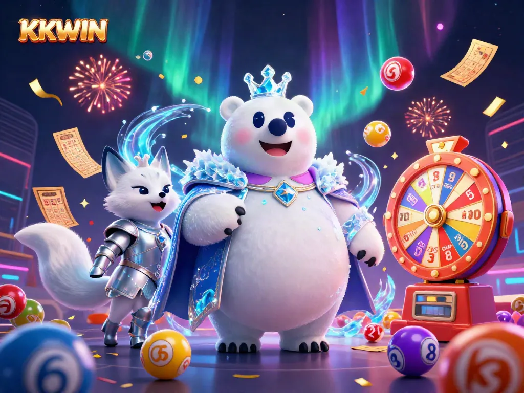 Engage with KKWIN's excitement through dynamic lottery elements and stunning 3D characters.