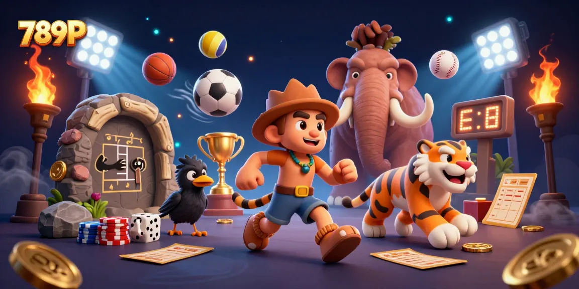 Engage in exciting gaming action at 789P, featuring a vibrant prehistoric casino with thrilling sports elements.